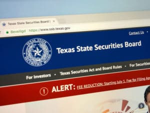  crypto against state emergency texas securities board 