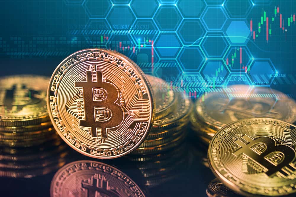 Bitcoins and New Virtual money concept. Source: Shutterstock.com