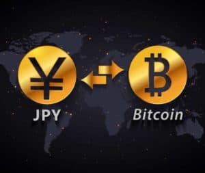 Japanese yen to bitcoin exchange concept. Source: shutterstock.com
