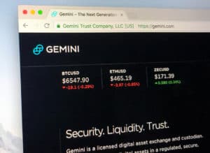 Gemini logo on webpage. Source: shutterstock.com