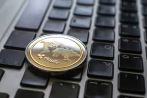 Crypto Ripple Coin currency Bitcoin computer technology. Source: shutterstock.com