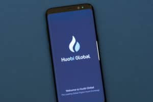 KYRENIA, CYPRUS - SEPTEMBER 12, 2018 Huobi Global application running on smartphone. Huobi Global is one of the largest cryptocurrency exchange by daily trading volume.