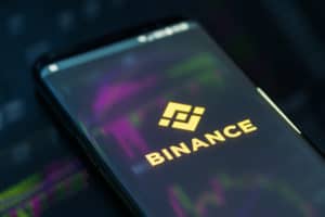 KYRENIA, CYPRUS - SEPTEMBER 21, 2018 Binance mobile app on running on smartphone. Binance is a leading cryptocurrency exchange founded by Changpeng Zhao in august 2017.