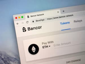 Amsterdam, the Netherlands - September 27, 2018 Website of Bancor, a crypto token platform.
