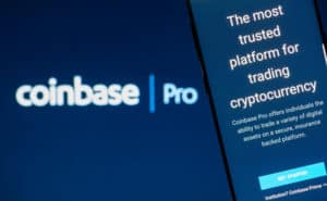 KYRENIA, CYPRUS – OCTOBER 05, 2018 Coinbase website displayed on smartphone screen. Coinbase is a cryptocurrency trading platform
