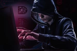 Hacker and bit-coin security password hacking, bit coin virus hack. Concept danger data money and business in Internet - Image