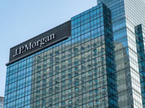 Hong Kong, January 2, 2019 J.P. Morgan in Hong Kong. An American investment bank and financial services company. - Image