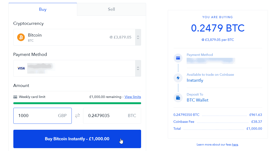 coinbase instant buy