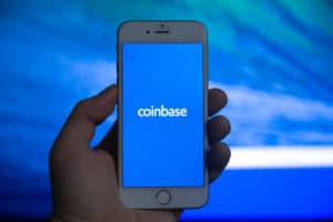 Tula, Russia - JANUARY 27, 2019 Coinbase - Buy Bitcoin and More, Secure Wallet mobile app on the display - Image